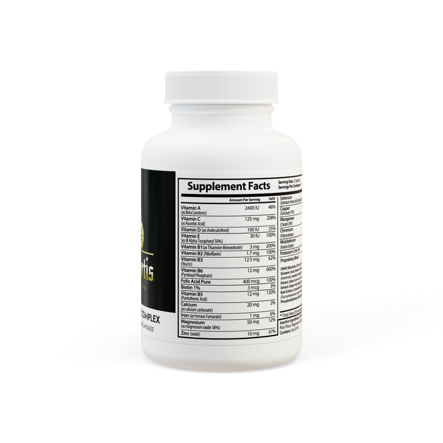VitaFortis Brain Support - Mens Fortis – Daily Cognitive Support for Focus, Productivity & Brain Function | 60 Capsules