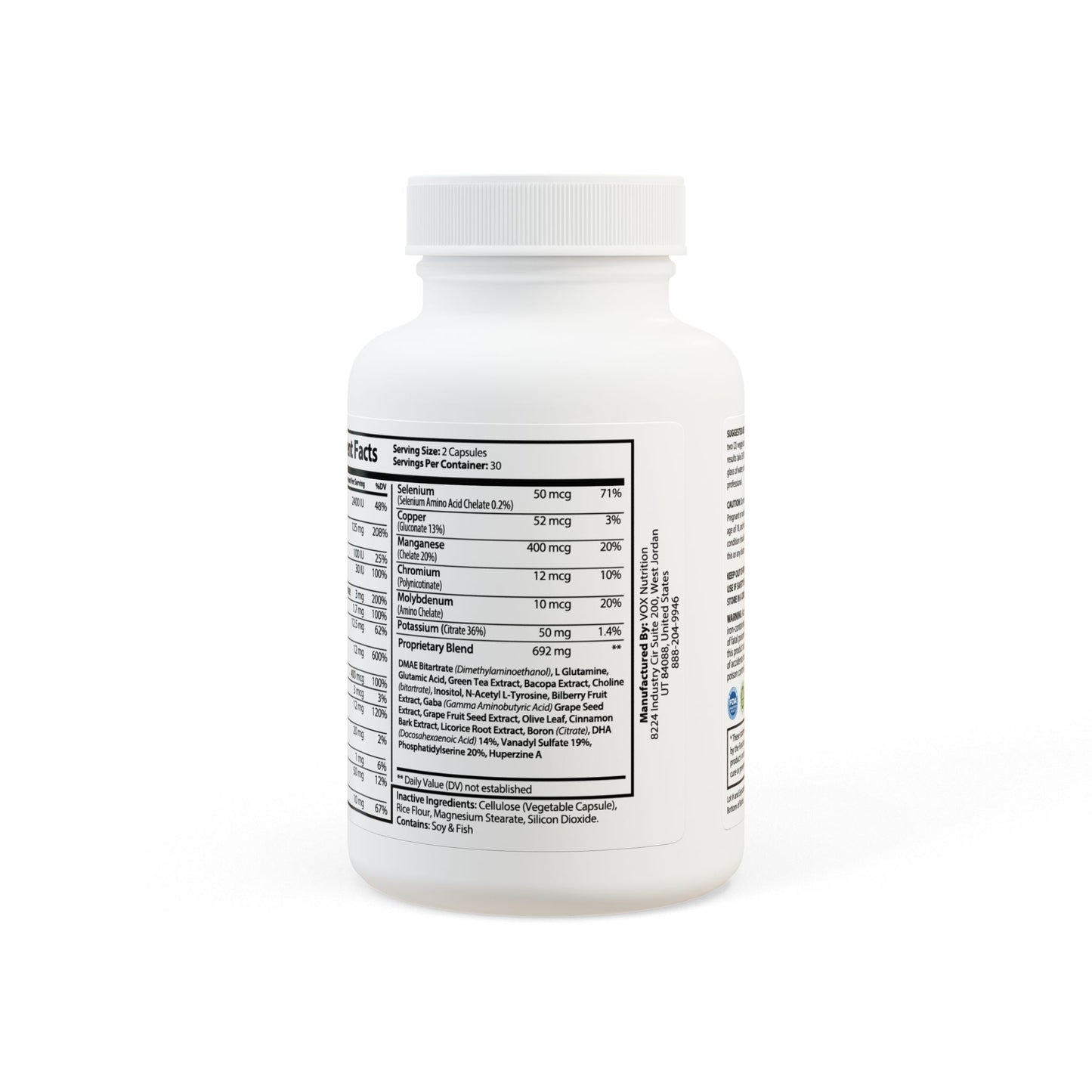 VitaFortis Brain Support - Mens Fortis – Daily Cognitive Support for Focus, Productivity & Brain Function | 60 Capsules