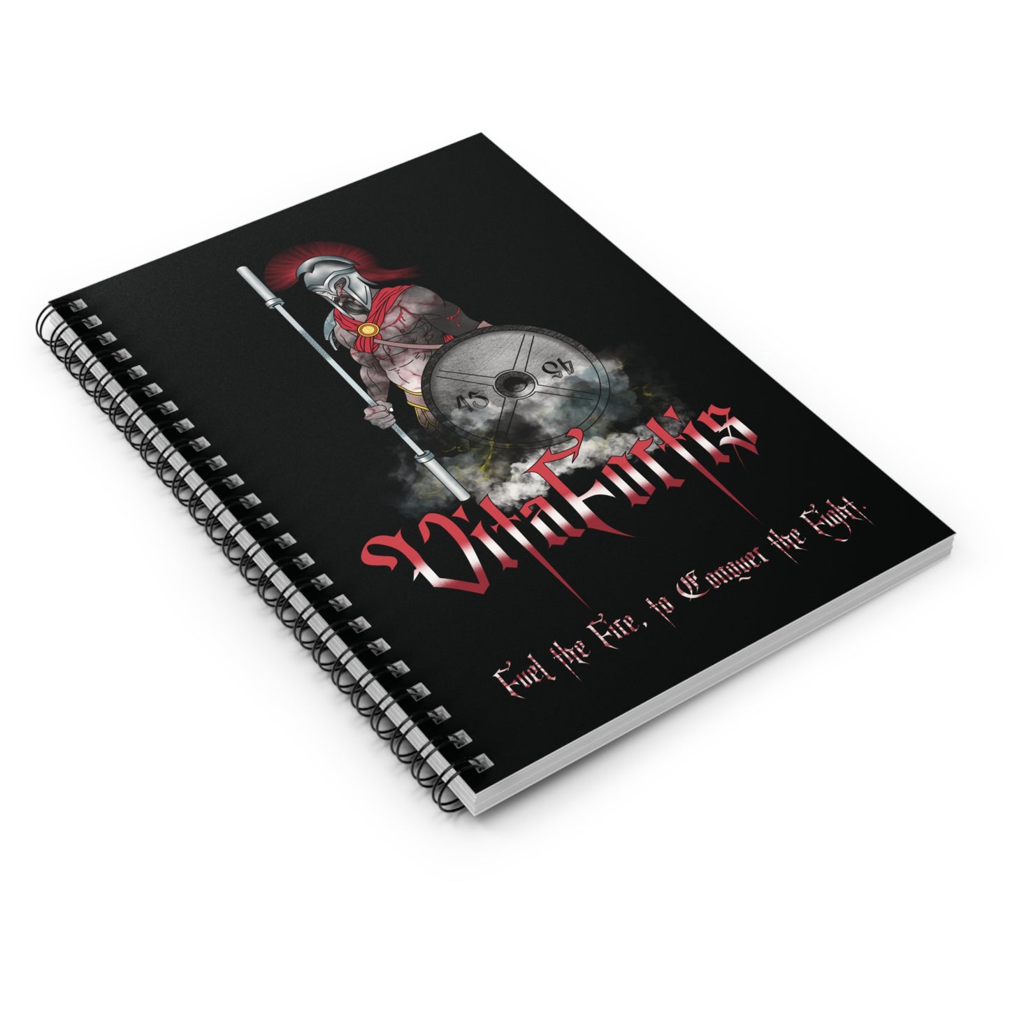 Vita Fortis Spiral Notebook - Conquer Your Thoughts with Fire and Strength