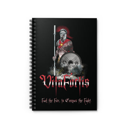 Vita Fortis Spiral Notebook - Conquer Your Thoughts with Fire and Strength