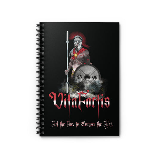 Vita Fortis Spiral Notebook - Conquer Your Thoughts with Fire and Strength